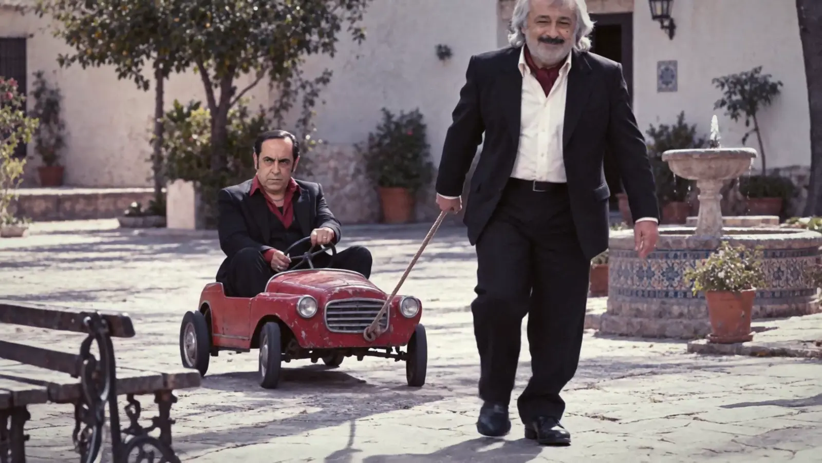 A toy car in the everyday world