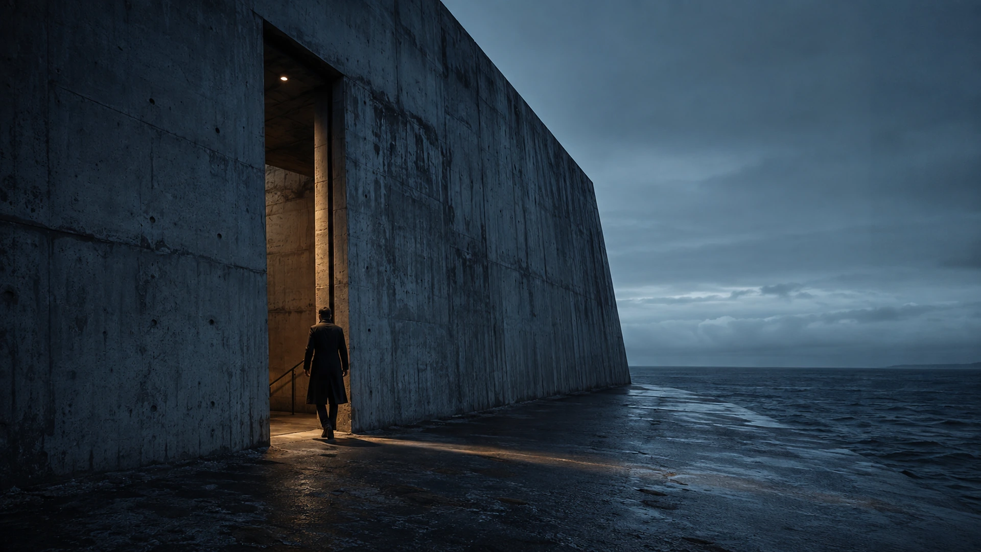 A coastal observation house. The last record of the day, before the light goes out.